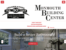 Tablet Screenshot of monmouthbuildingcenter.com